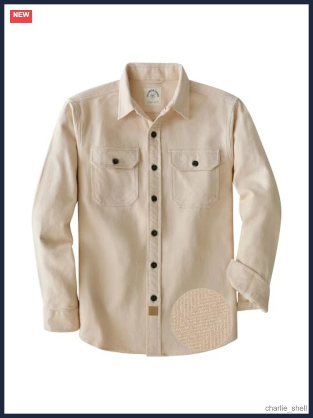 Herringbone Flannel Shirt Men Cotton Regular Fit Long Sleeve Button Down